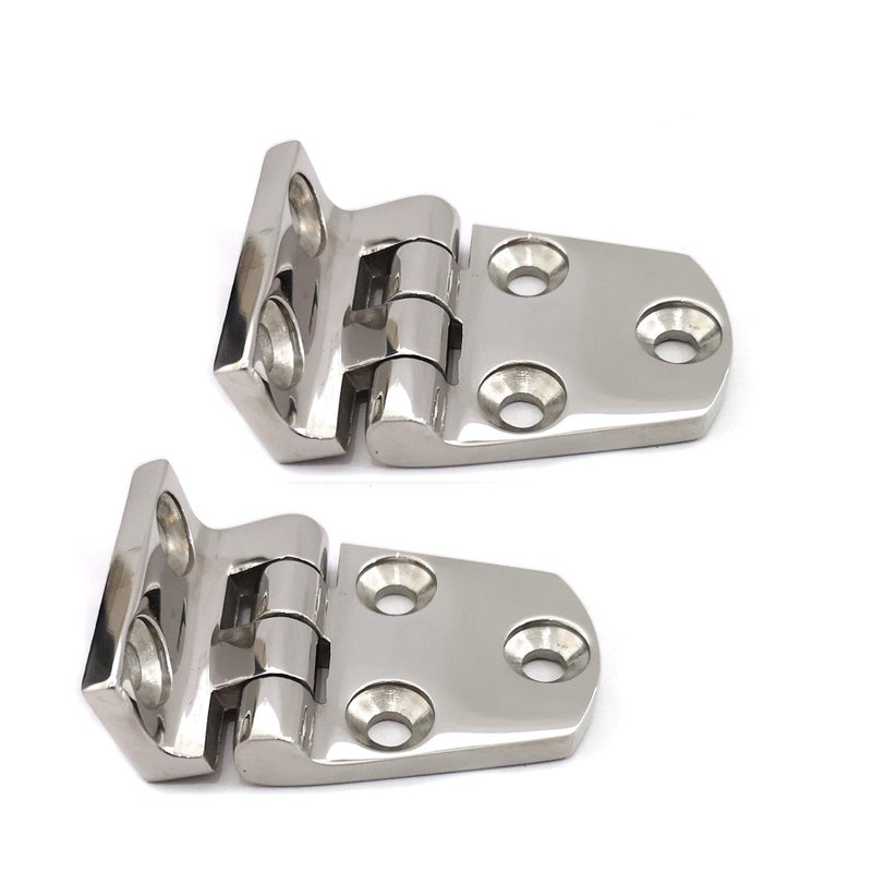 NRC&XRC Heavy Duty Marine Grade 316 Stainless Steel Offset Short Side 2-1/5" x 1-1/2" Casting Hinges (Pair) 3/16" Thinckness for Door, Cabinet of Boat, RVs - Image 1